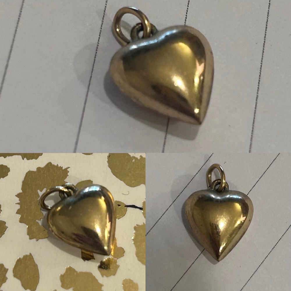 Gold Plated Heart Charm Pendant